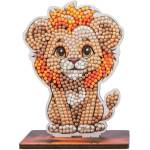 Craft Buddy Комплект за диамантена бродерия Craft Buddy - Crystal Art Buddies, Лъв (CBCAFGR-31GEN040)