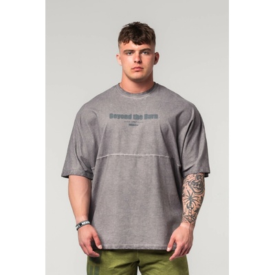 Nebbia Washed-off Oversized tričko No shortcuts 369 šedé