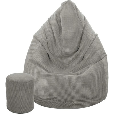 Toffel Dětský sedací vak MAXI COMFORT Plyš 100x75 cm s podnožkou Vzor: šedá – Zboží Dáma