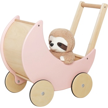 Pepita XXL дървена количка за ходене - розово-кафяво (W16E112D)