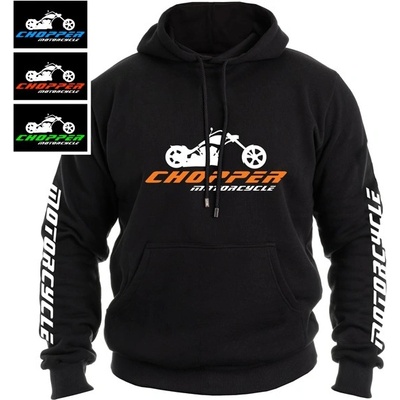 Moto mikina CHOPPER MOTORCYCLE zelená – Zboží Mobilmania