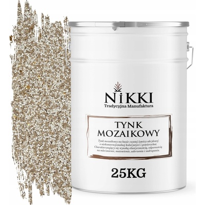 MOZAIKOVÁ OMÍTKA ŽIVIČNÁ 25KG INTERIÉROVÁ EXTERIÉROVÁ BÉŽOVÁ SE ZLATOU SLÍDOU M64