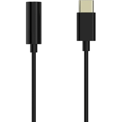 Пасивен адаптер USB-C мъжко към 3.5 мм женско за устройства с USB-C порт (15 см) - SinoxUSB-C Male to 3.5 mm Female Adapter (черен) (SOE04360)