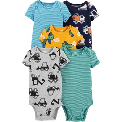 CARTER'S Body krátký rukáv Machines chlapec 5ks