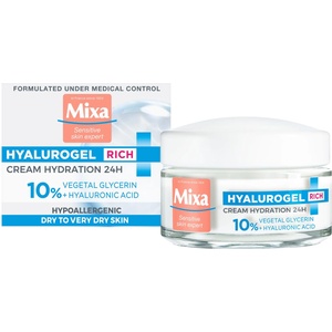Mixa Hyalurogel Богат крем за лице, 50 ml