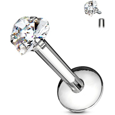S4U Piercing do brady labreta srdíčko LB01163-1206
