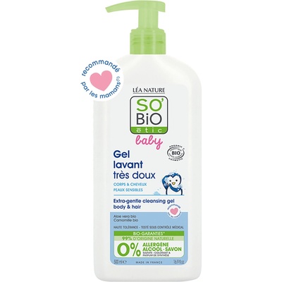 SO'BiO étic Gel mycí pro děti extra jemný na tělo i vlasy BABY 500 ml