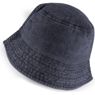 Bavlněný letní klobouk 2 modrá jeans tmavá