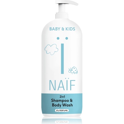 NAÏF Umývací gél a šampón 2v1 pre deti a bábätká Shampoo & Body Wash 500 ml