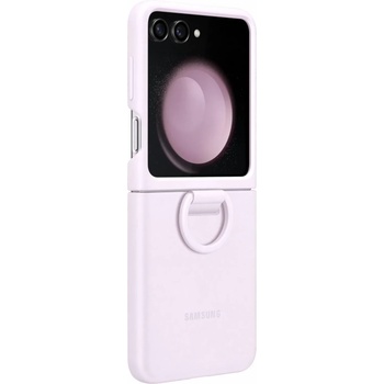 Image 1 of Samsung Оригинален гръб Samsung Silicone Cover with Ring за Galaxy Z Flip 5 - Лилав, EF-PF731TVE