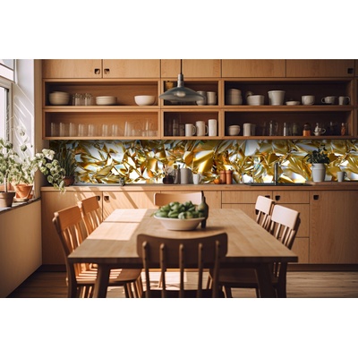 DIMEX ART Фототапет за кухня - златен кристал 420 x 60 см