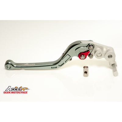 ACCEL výklopná brzdová páka HONDA CBR 600 RR 07-13,CBR 1000 RR 04-13,CB 1000R 08-09 barva šedá (DHH01SA) (AFBL-08-04GY)