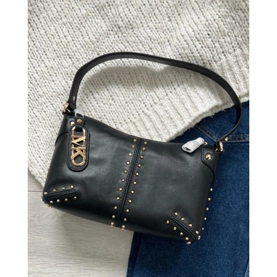 Michael Kors shoulder kabelka Astor zlatá čierna