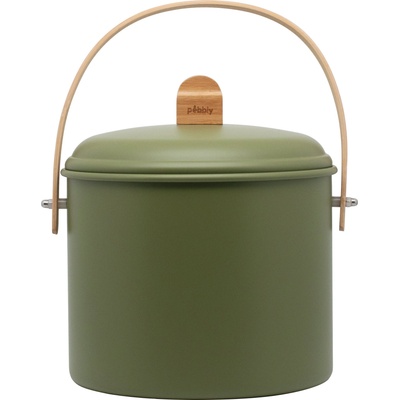 Pebbly Компостер NBA235, 7 л, маслина, стомана / бамбук, Pebby (PEBB3760132816609)