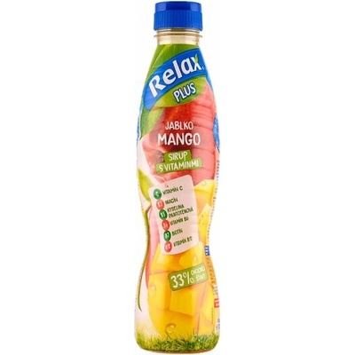 Relax Plus jablko mango sirup s vitamínmi 0,7 l