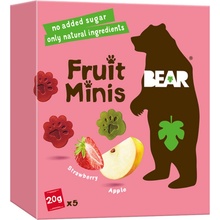 BEAR Ovocné minis jahodové a jablčné 5 x 20 g