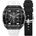 Nubeo Мъжки часовник Nubeo Magellan Chronograph Space Invaders - Lunar Black Limited (NB-6024-SI-09)