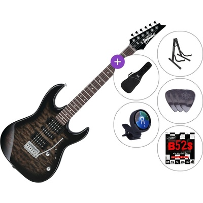Ibanez GRX70QA-TKS SET 3 Transparent Black Burst Електрическа китара