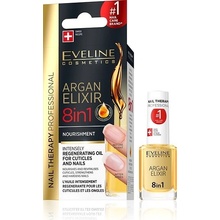 Eveline Cosmetics Nail Therapy regenerační elixír na nehty a nehtovou kůžičku (Argan Elixir 8 in 1) 12 ml