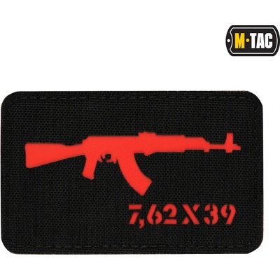 Nášivka M-Tac zbraň AKM 7,62х39 - čierna-červená