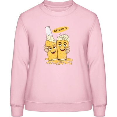 AWDis Sweat mikina Pivní motiv Na zdraví Miminkovská růžová