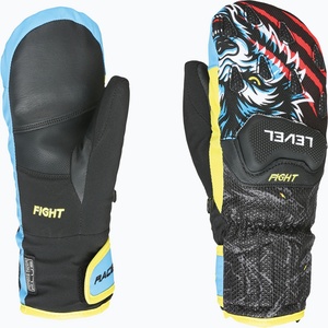 Level Детски скиорски ръкавици Level Race Jr Mitt black/yellow