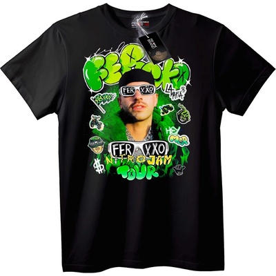 NOONEBRAND Тениска Ferxxo Nitro Jam Турне - L, Black