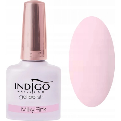 Indigo hybridní lak Milky Pink růžový 7 ml