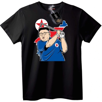 NOONEBRAND Тениска Патриотична Северна Корея - S, Black