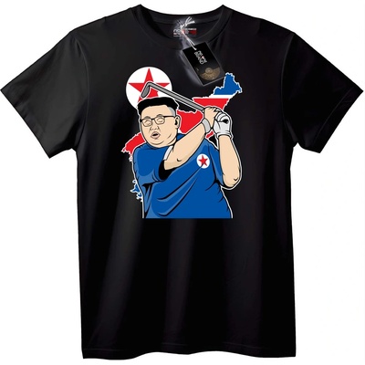NOONEBRAND Тениска Патриотична Северна Корея - S, Black