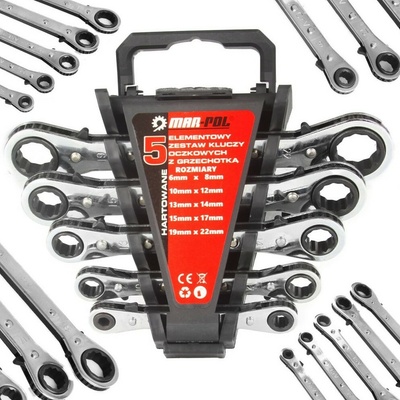 Mar Pol Ploché račňové kľúče 5ks 6-22mm M58600