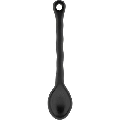 Bastion Collections KERAMICKÁ LŽIČKA ESPRESSO černá plochá 10cm LI SPOON 032 MB
