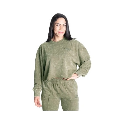 Better Bodies Acid Washed Sweater Acis Washed Green