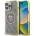 GUESS Хибриден удароустойчив кейс с MagSafe за iPhone 16 Pro Max - Guess IML 4G Glitter And Triangle Logo MagSafe Case (кафяв-жълт) (GUHMP16XHG4PRTGW)