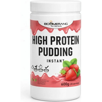 High Protein Puding proteinový dezert s rychlou přípravou 600 g Jahoda
