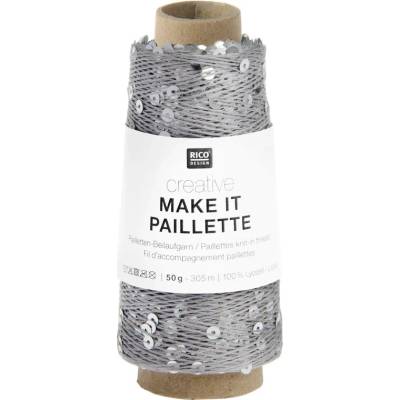 Rico Desigen Příplet Make It Paillette 010 Grey