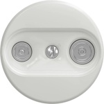 Reblig - Ретро розетка TV+R (крайна) без рамка, керамична, бяла (RG0064)
