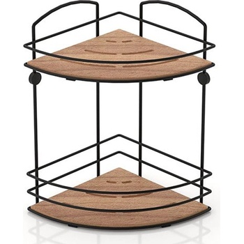 TEKNO TEL Ъглова етажерка за баня tekno tel bk-074b , 2 нива , дърво (7774150058)