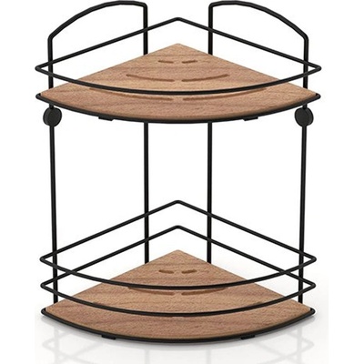 TEKNO TEL Ъглова етажерка за баня tekno tel bk-074b , 2 нива , дърво (7774150058)