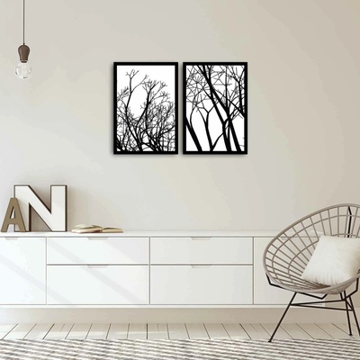 ASIR Sada obrazů TREE MDF 2 ks