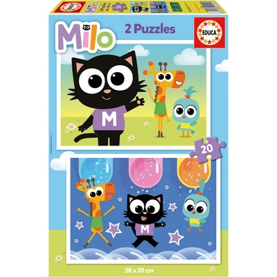 Educa Пъзел Educa от 2 x 20 части - Milo (EDU19541)