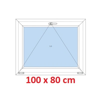 Soft Plastové okno 1000 x 800 mm sklopné Zlatý dub