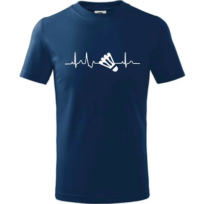 EKG Badminton košík tričko dětské bavlněné půlnoční modrá