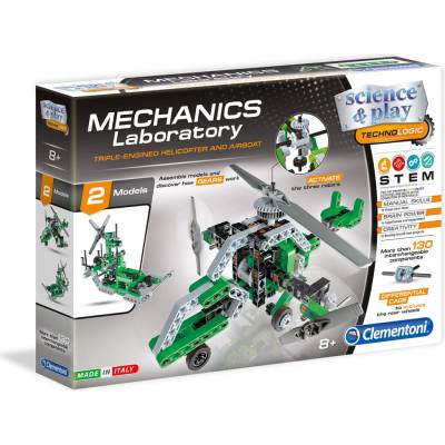 Clementoni Конструктор 130 елемента ХЕЛИКОПТЕР science play mechanics