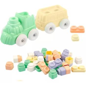 Mochtoys Play&Squish -24 части, с влак (12774)
