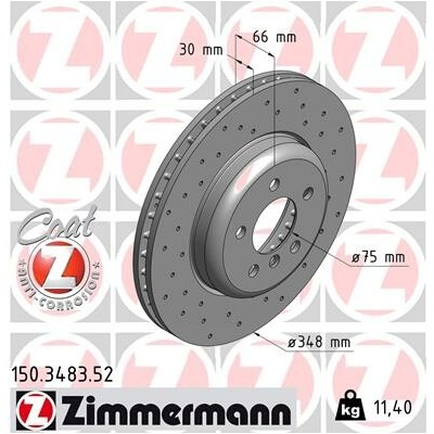 Brzdový kotúč ZIMMERMANN 150.3483.52 (150348352)