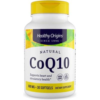 Healthy Origins Коензим Q10, 600 mg, 30 капсули, Healthy Origins (35052 HO)