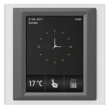 ЕЛКО ЕП Устройство с touch-контрол - RF Touch-B (С конзола) /Бяло стъкло-Тъмно сиво (RFTB-AGL-BDG)