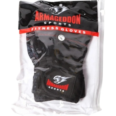 ARMAGEDDON Фитнес ръкавици с накитници - Черни Red Line XL