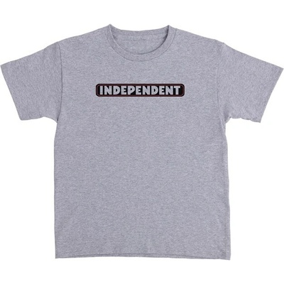 Independent triko Bar Logo S/S Midweight T-Shirt Sport Grey